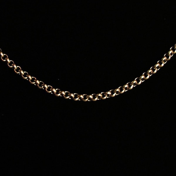 Long Antique Gold Rolo Chain- finished- 30 inches