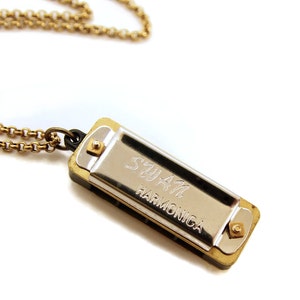 Musical Mini Harmonica Necklace Real Working Harmonica Instrument Necklace Gift for Musician image 5