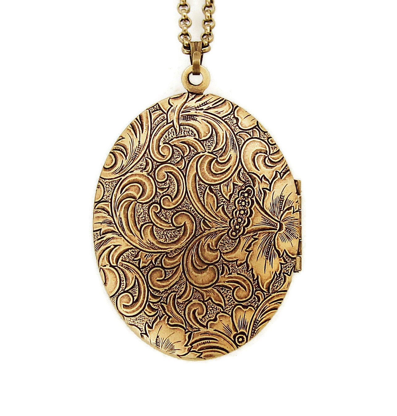Cancer - Vintage Zodiac Locket Necklace - Rare Black and Gold Astrology ...