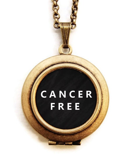 CANCER FREE Locket - Cancer Survivor Warrior Word Wear Locket Necklace ...