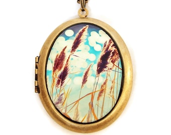 Photo Locket -See Spot Run - Nature Photography Photo Locket Necklace