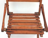 Vintage Child's Wood Folding Chair