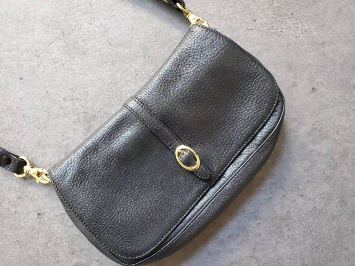 Libaire Leather Purse Black Leather Shoulder Bag Small | Etsy
