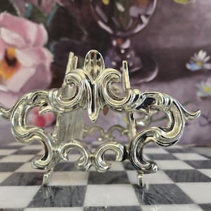 Vintage Silver Plated Knife Rest Stand - Knife Ornate Holder, Formal Dining Accessories, Scrolls Design, Christmas Table Decor
