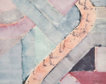 Robert Kostuck Signed Art Print "Mollusk #10" -  Geometric Contemporary Abstract Art, Phoenix Art Press, Monoprint Hand Signed in Pencil