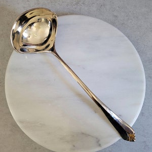 Vintage Soup Ladle - Large FB Rogers Silver Plated Serving Piece, Twisted Handle Design