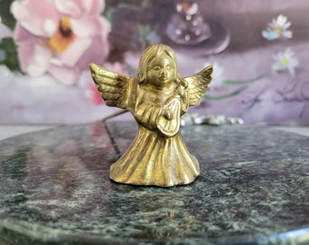 Angel Candle Snuffer - Vintage Brass Angel Cone Candle Snuffer,  Gold Christmas Decor