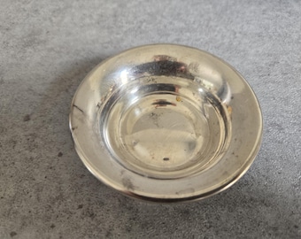 Vintage Small Round Bowl - Silver-Plated Candy Dish, Catch-All Ring Dish