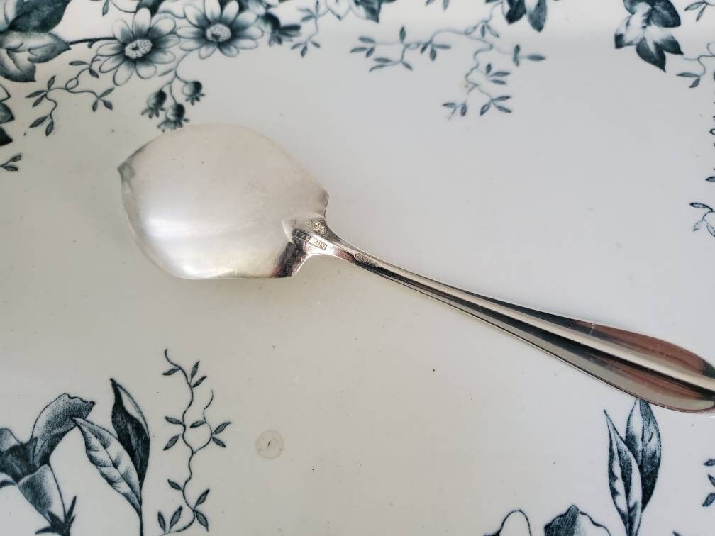 Antique Sterling Silver Jelly Spoon Etsy