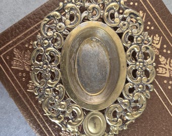 Vintage Ring Dish - Small Dish for Trinkets, Gold Jewelry for Vanity Table Office Desk Decorative Dish Storage Organizer