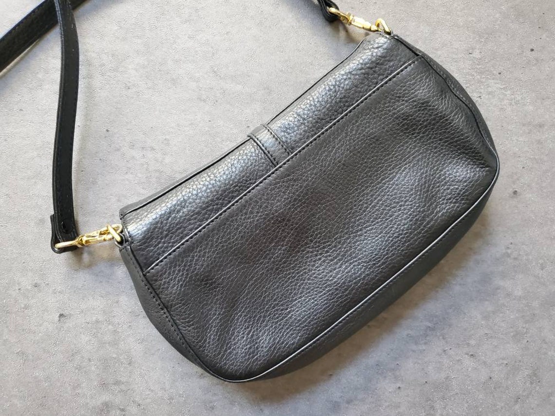 Libaire Leather Purse Black Leather Shoulder Bag Small | Etsy