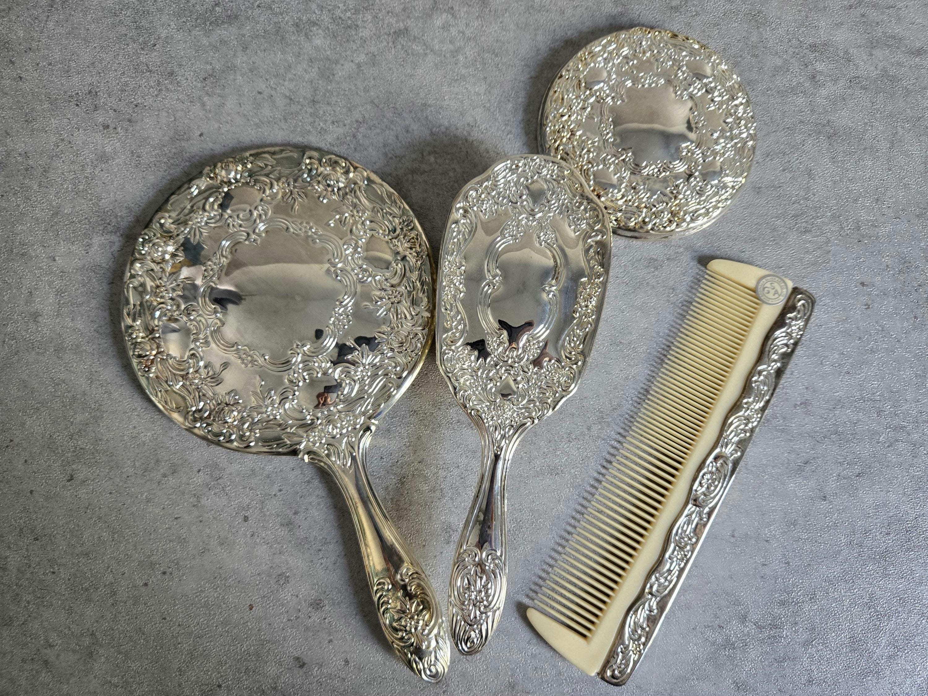 Antique Hair Brush Vanity Set - Etsy