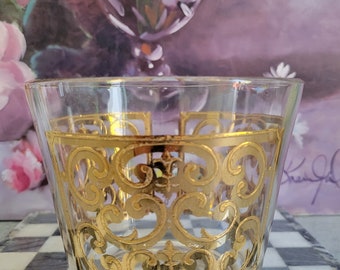 Georges Briard Ice Bucket - Gold Gilded Scroll Design, MCM Ornate Vase, Mid-Century Modern Vintage Barware