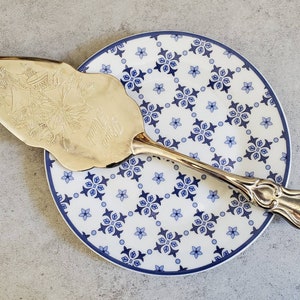 Buon Natale Christmas Cake Trowel - Italian Engraved Pie Dessert Server Ornate, Holiday Silverplated  Server