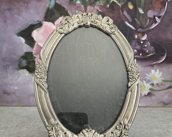 Antique Tiffany & Co Large Makers Sterling Silver Oval Photo Frame