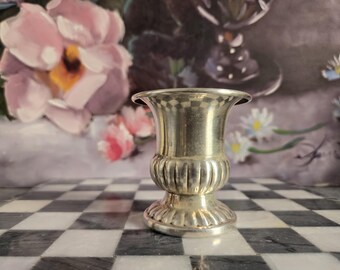 Vintage Canterbury Silver Plated Small Urn Trophy - Silverplated Cup Toothpick Holder