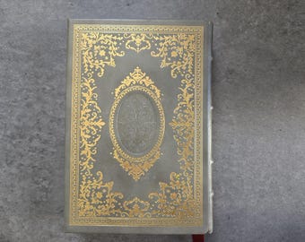 Franklin Oxford Library Wuthering Heights by Emily Bronte - RARE Leather Gray Gold Cover