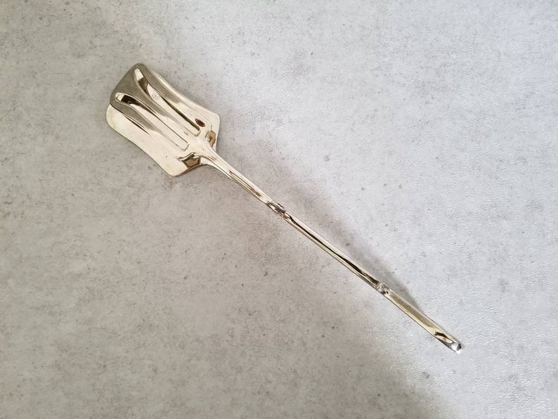 Vintage Pierced Pastry Tongs Pierced Pie Server Silver Plated Dessert Server with Handles Ornate Silverplated Server