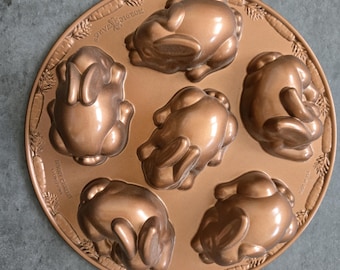 Nordic Ware Bunny Cakelet - Spring Easter Holiday Baking Pan, Ornate Kids Cake, Muffin Pan