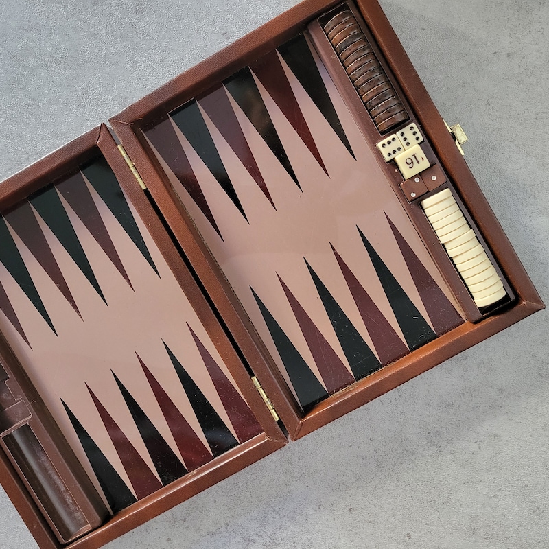 Grand Jeu De Backgammon Vintage – Jeu De Société Complet