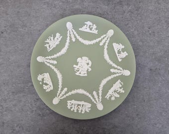 Wedgwood Green Jasperware Cupid Plate