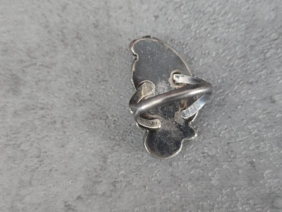 Turquoise Leaf Ring - 6.5 Size Ring, Southwestern… - image 5