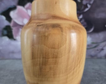 Jarrón de madera Spinning Aspen Studio - Jarrón decorativo vintage, Littleton, CO, madera torneada a mano