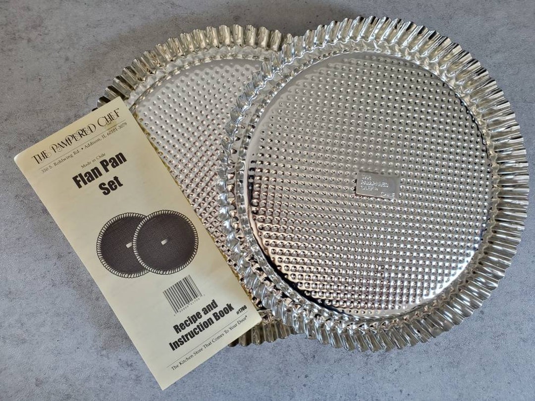 Vintage Flan Tart Pans Set of 2 Pair of Vintage Metal Baking Dishes