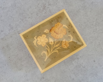 Vintage Reuge Italy Music Box Inlaid Floral Swiss Movement - Etsy