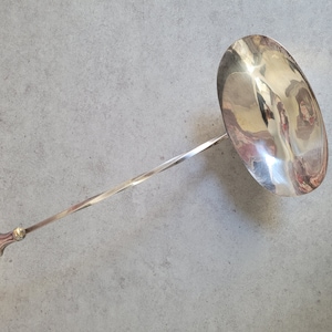 Vintage Soup Ladle - Large FB Rogers Silver Plated Serving Piece, Twisted Handle Design