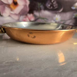Vintage Copper Pan -  Small Round Copper Pan, Made in Portugal
