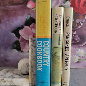 Vintage Cookbooks Bundle of 3- Set IV- Canning, Farm  Journals, Pancakes Aplenty, Country Cookbook
