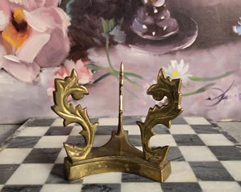 Vintage Brass Display Stand for Glass Orb, Paper Weight, Display for Office, Table Stand, Neoclassic Brass Stand