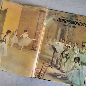 Crescent Color Guide of Impressionist by Denis Thomas -  Hardcover Book, French Artists: Manet, Monet, Renoir, Pissaro, Sisley