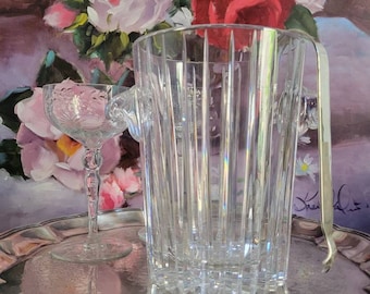 Crystal-Cut Wine Cooler with Handles - Vintage Champagne Bucket, Lead Crystal Glass Vase, Gift for Him, Birthday Present, Christmas Present