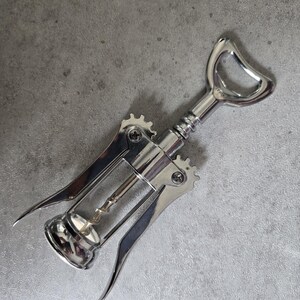 Vintage Corkscrew - Metal Wine Bottle Opener, Gift for Dad, Present for Him