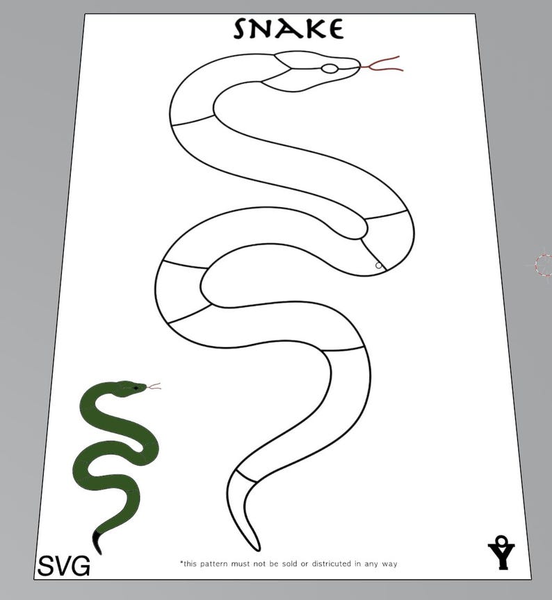 Snake Pattern Stained Glass Pattern Animal PDF SVG Digital Download Do ...