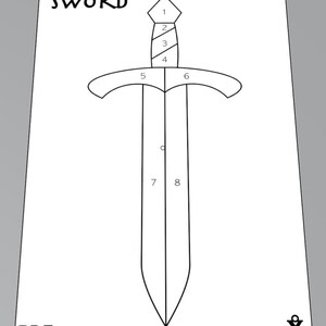 Sword Stained Glass Pattern: DIY Art, Hobby Craft (PDF, SVG Digital ...