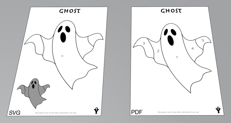 Ghost Stained Glass Pattern: Halloween Decor DIY (PDF SVG Digital ...