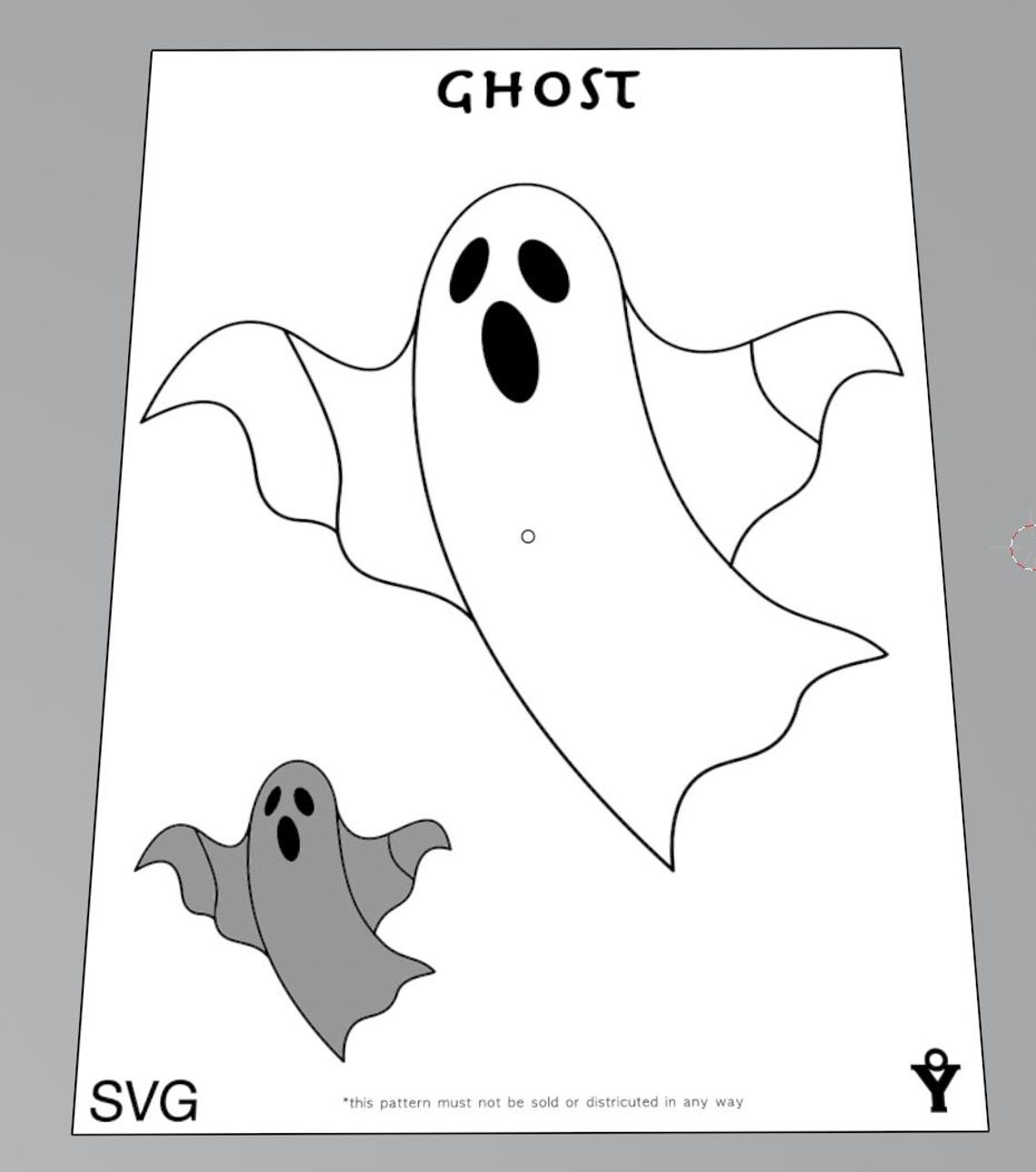 Ghost Stained Glass Pattern: Halloween Decor DIY (PDF SVG Digital ...