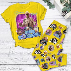 Baby Billy Pajamas Set, Uncle Baby Billy Bible Bonkers Pajamas, Righteous Gemstones Fan Gift, 90s Retro Humor Holiday Pajamas