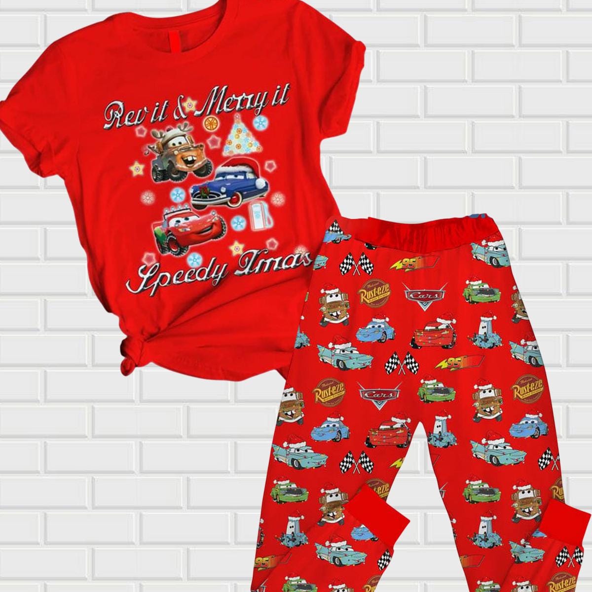 Lightning Mcqueen Pajama Pants Adult