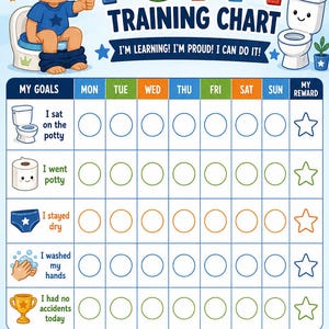 My Potty Training Chart for Toddlers, Reward Tracker (Digital Download)