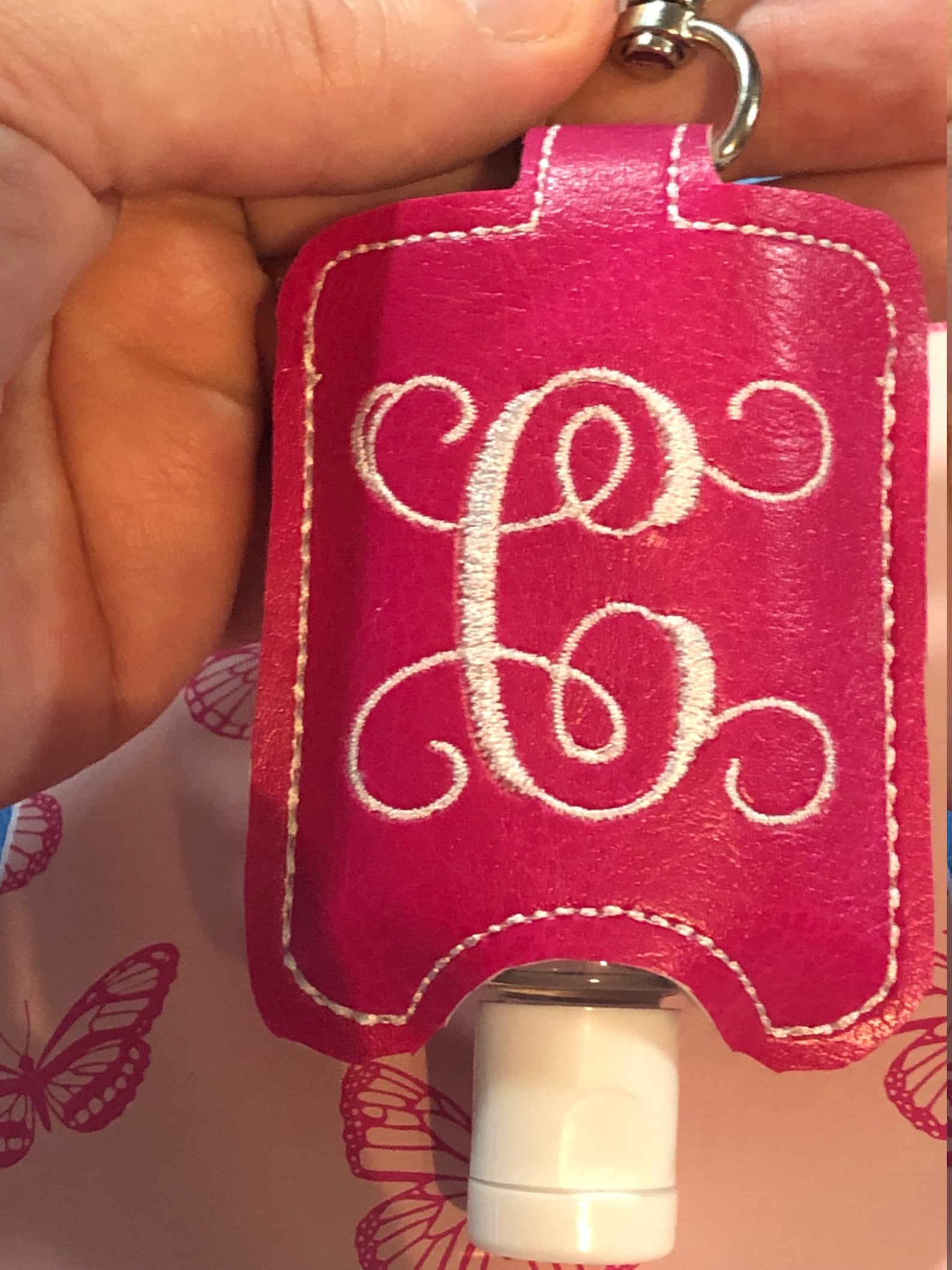 Personalized Hand Sanitizer Holder Monogrammed Sanitizer Etsy