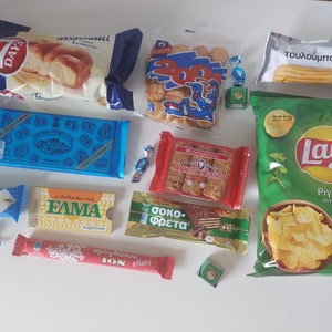 Lot de collations grecques , Snacks , Boîte cadeau, Boîte à goûter (10 produits)