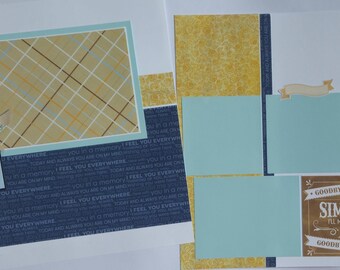 Family 12x12 Scrapbook Layout, Scrapbook Page Kit - Etsy