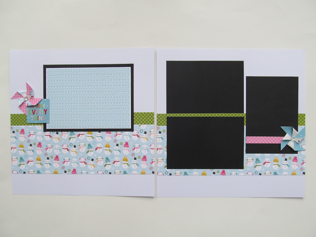 Merry Everything 12x12 Scrapbook Layout, Scrapbook Page Kit - Etsy