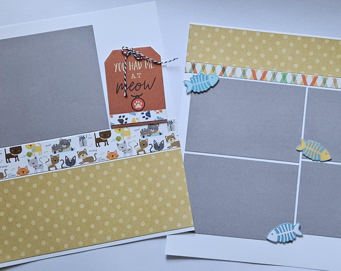 True Love Cat....12x12 Scrapbook Layout, Scrapbook Page Kit - Etsy