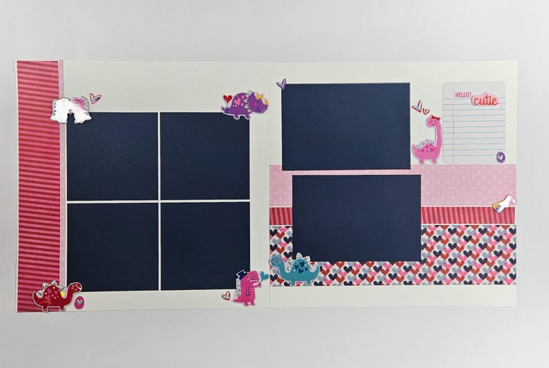 Hey Cutie......12x12 Scrapbook Layout, Scrapbook Page Kit - Etsy