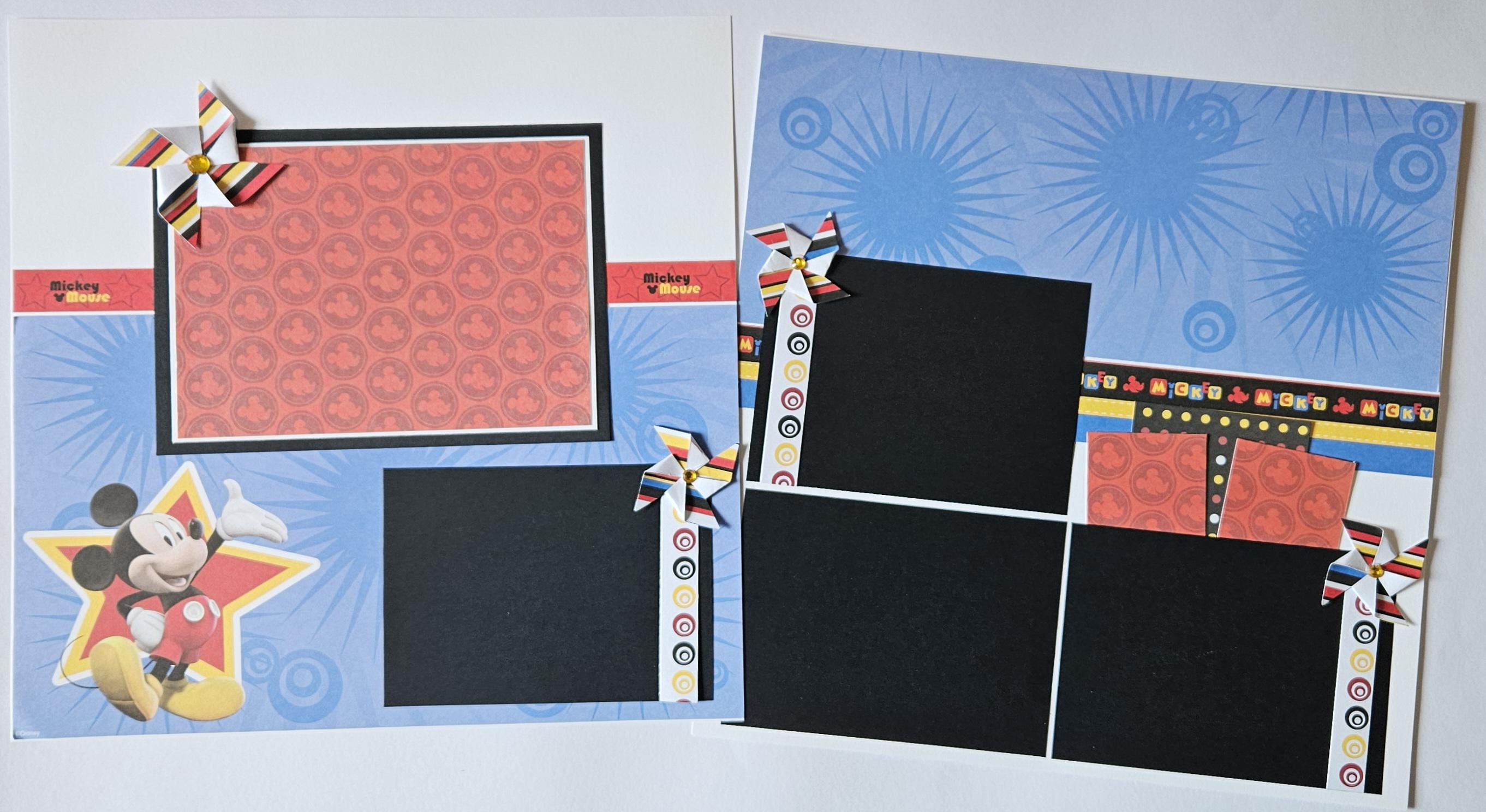 Mickey Mouse Scrapbook Layout Kit 12x12: DIY Photo Album - Etsy